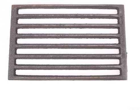 Kaminrost, quadratischer Ersatz-Feuerrost aus Gusseisen für For-Hark Kamin mit Design, das die Wärmeabgabe maximiert und eine sichere Holzplatzierung aufrechterhält, schwarz (25,5 x 17 cm)