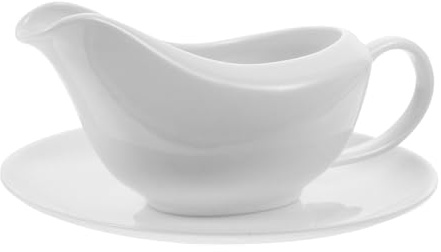TEHAUX Gravy Boat with Tray Sauce Boat Serving Dish for Gravy Salad Dressings Broths and Cheese Dips Ceramic Serving Jug with Handle and Pouring Spout 6.30 X 2.76 X 2.56 in