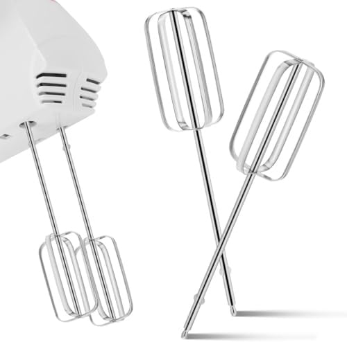 SHINEOFI 2Er Set Handmixer-Aufsätze Aus Edelstahl Rührbesen Ersatzteile Für Handmixer Geeignet Zum Eieraufschlagen Und Teigkneten Küchenzubehör Für Backen Und Haushalt