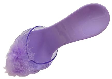 #N/A/a Zapatos de Princesa, Sandalias, Tacones, Accesorios de Disfraz, PP, Cómodo de Usar, Adecuados para Juegos de Simulación, Cosplay Y Fiestas de, Violeta con Pluma