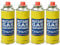 ASAB Pack of 4 Butane Gas Canisters for Camping Stove Cooking & Outdoor Destroys Moss Fungus Adjustable & Portable Flame Blowtorch Camping Gas Canisters Bottles for Weed Burners BBQ Grill