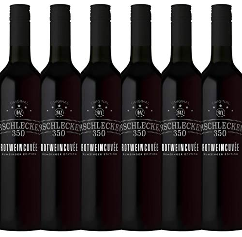 6er Set Rotwein Arschlecken 350 Rotweincuvée trocken je Flasche 0,75l