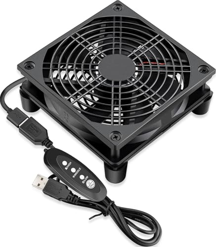 GDSTIME Router Cooling Fan DIY PC Cooler TV Box Wireless Silent Quiet DC 5V USB Power 120mm Fan 12CM