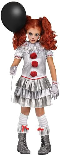 Fun World Carnevil Clown Costume for Girls, Medium