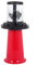 gorgeri horn sirene,12V 110DB Auto Auto LKW Hupe, Laut 110DB Auto Hupe Klassische Hupe Antik Vintage Old Style Hupensirene AHH-OOO-GAH AHOOGA OOGA (Schwarz, Silber, Rot)(rot)