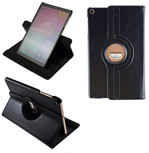COOVY® 2.0 Cover für Samsung Galaxy TAB A 10.1 (Model 2019) SM-T510 SM-T515 Rotation 360° Smart Hülle Tasche Etui Case Schutz Ständer | schwarz