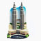Petronas Twin Towers Kuala Lumpur Malaysia 3D-Kühlschrankmagnet, Reise-Souvenir, Geschenk, Heim-Küchendekoration, Magnet-Aufkleber, Malaysia-Kühlschrank-Magnet-Kollektion
