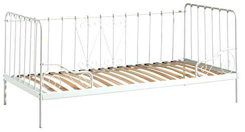 Vipack Kojen-Metallbett Alice Liegefläche 90 x 200 cm Weiß Weiß
