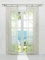 ESLIR Schiebegardinen Set 2er Flächenvorhänge Gardinen mit Schlaufen Schiebevorhang Transparent Schlaufenschal mit Zweige Muster Voile Sand BxH 57x245cm 2 Stück