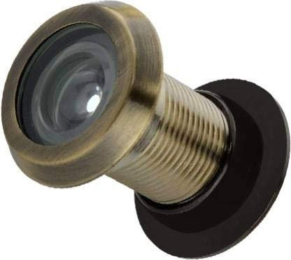 KHANJAN - Mirilla de puerta con ángulo amplio de 180 grados, accesorios de herraje para mirilla (acabado antiguo)