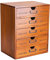 Vintage Schreibtisch-Organizer aus Holz mit 5 Schubladen, rustikale Regalschublade, idealer Organizer und Zubehör, Stickgarn, Apothekerschrank, Kunstaufbewahrung, stapelbar