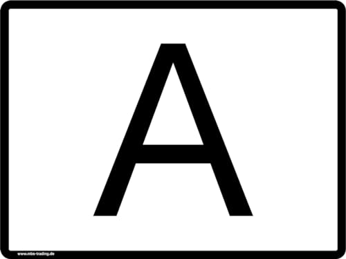 Aufkleber Warntafel „A-Schild/Abfall-Schild“ Warnung LKW Fahrzeug Folie selbstklebend | Größen wählbar Made in Germany, Größen Name: 15 x 10 cm