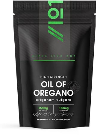 130mg Carvacrol – 153mg Oregano Oil per Softgel – Cold-Pressed – World Highest Concentration (85%+ Carvacrol) – Contains 100% Greek Essential Oil of Oregano – 90 Count - by Alpha01