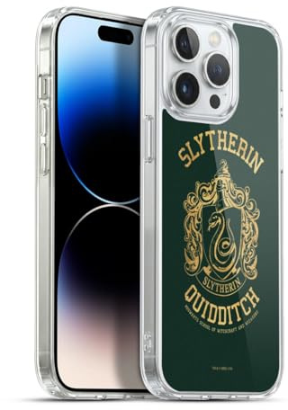Head Case Designs Offizielle Harry Potter Slytherin Quidditch Deathly Hallows X Gelhülle [Militärischer Schutzgrad] Kompatibel Mit Apple iPhone 13 Pro Max Und Kompatibel Mit MagSafe