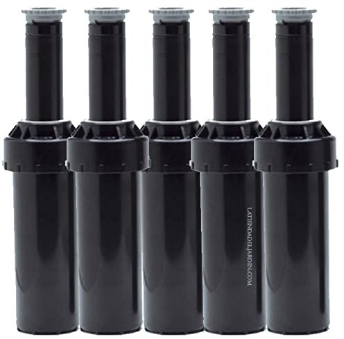 Pack 5 DIFUSOR DE RIEGO LPS 5,2 Metros, Altura 5 cm, Toberas Intercambiables, ángulo Ajustable