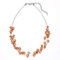 Bulinlin Damen Silber Perlenkette mit Kristall Statement Mehrreihige Boho Choker Halskette Modeschmuck Geburtstagsgeschenke für Frauen（15-Orange）