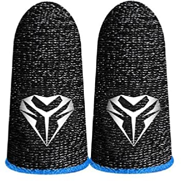 Gaming Finger Sleeves Anti-Sweat Breathable Game Gloves for Phone Games 0.3mm Silver Fiber Mobile Phone Seamless Thumb Finger Fingertip Cover for iPhone/Android/iOS Gaming