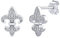 SILVEGO Damen Ohrringe aus 925 Sterling Silber Heraldische Lilie mit SILVEGO® Brilliance Zirconia Ohrstecker