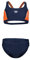 arena Mädchen G Thrice Jr Two Pieces R Bikini, Navy-Mango-White, 140 EU