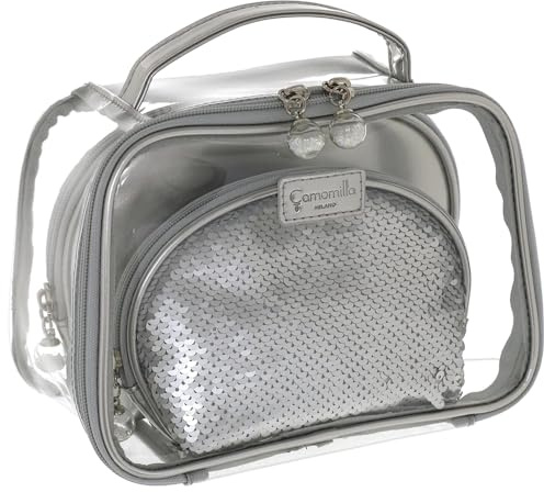 Camomilla Milano Set 3 Beauty Bag, Beauty Case, Collezione Sunset, Colore Argento