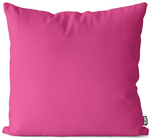VOID Kissenbezug wetterfest Kissenhülle Polyester wasserfest Dekokissen Outdoor Kissen Zierkissen, Kissen Größe:50 x 50 cm, Kissen Farbe:Pink