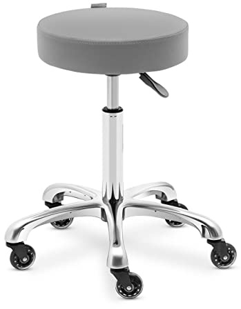 Physa Worcester Dark Gray Rollhocker Dunkelgrau 53-71 cm Rollhocker höhenverstellbar Friseurhocker Kosmetikhocker