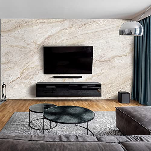 dedeco Nano-Protect Panneau mural de salon mural de rechange pour mur de salon Motif marbre V9 300 x 150 cm Nano-Protect : brillant, imperméable, robuste, revêtement mural en mousse rigide PVC