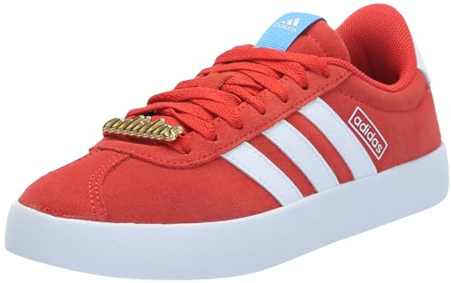 adidas Damen VL Court 3.0 Sneaker, Hellrot/Weiß/Blau, 6 US