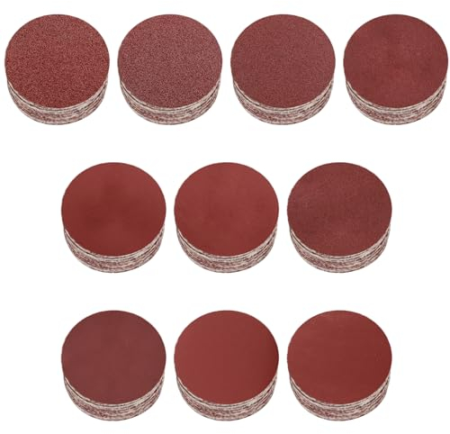 Wanmutrun 100Pezzi Carta Vetrata da 100mm 40 60 80 120 180 240 320 400 600 800Grana,Dischi Abrasivi 100mm