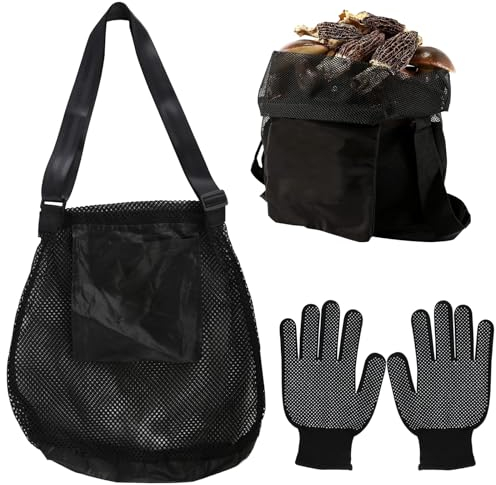 Pilz jagdtasche, Pilz Nahrungstasche Netztasche Pilzkorb Jagdtasche Bushcraft Tasche Garten Obstpflücktasche, Netz Nahrungstasche Atmungsaktive Pilzpflücktasche