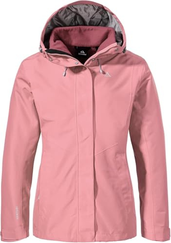 Schöffel Damen 3in1 Jacket Style Okere WMS, wasserdichte, atmungsaktive Outdoorjacke mit herausnehmbarer Fleecejacke, warme 3in1 Jacke mit verstellbarer Kapuze
