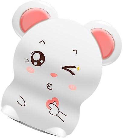 HEMOTON 1stück Silikon Mausform Nachtlicht Led Tischlampe Für Kinderzimmer Dimmbar Usb Cartoon Design Dekoration Für Schlafzimmer Nachtlicht Für Neugeborene