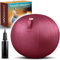 Walenci Ergonomischer Sitzball für Arbeit und Entspannung Ergonomischer Bürostuhl, Ballstuhl, Komfort für Telearbeit und Gaming, ideal für Steh-Sitz-Arbeitsplätze, Premium-Stoffbezug (Bordeauxrot, 75)