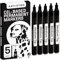 ARTISTRO 5 Oil-Based Permanent Paint Markers - Assorted Sets of Fine and Medium Tip Markers for Wood, Rock, Fabric, Glass, Ceramic, Metal, Plastic, and More - Quick Dry, Waterproof, Permanent, Black
