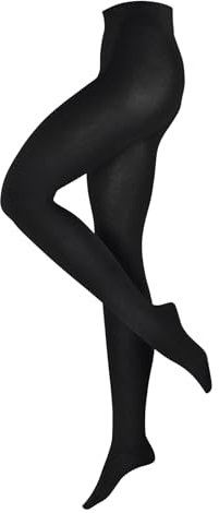 ESPRIT Plain W Ti coton laine unis 1 paire, Collants Femme, Noir Black 3000, 44-46