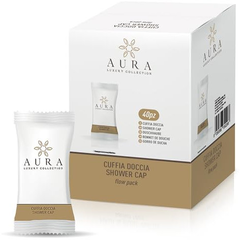 Aura Luxury Collection ® Cuffie monouso per capelli da utilizzare sotto la doccia taglia unica con elastico… (160)