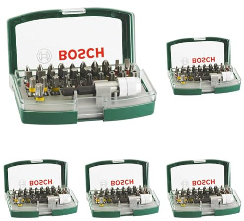 Bosch 32pc. Screwdriver Bit Set (PH-, PZ-, Hex-, T-, TH-, S-Bit, Accessories Drill and Screwdriver) (Pack of 5)