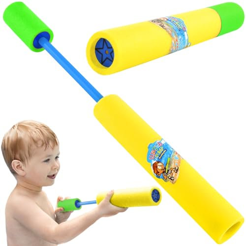 KRUZZEL Wasserpistole 10 m Reichweite Schaumstoff Spritzpistole für Garten Pool Strand 23424