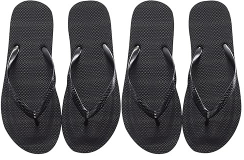 DHSBGWSX 2 pares de chanclas para mujer, chanclas de playa para mujer, chanclas de ducha, chanclas negras, chanclas, sandalias de ducha, chanclas de ducha para hombre