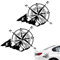 NTRUXZP Kompass Off Road Sport Trail Aufkleber,2 Stück Kompass Aufkleber, Stoßstangen Motorhaube Aufkleber,Berg Offroad Sticker Seitentür Universal Aufkleber für SUV Wohnwagen Auto Motorrad (20x15cm)