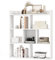 SFAREST 7-Cube Open Bookshelf, Wooden Bookcase Storage Unit with 2 Anti-Toppling Kits, Freestanding Book Shelf Display Shelving Unit for Living Room Study Bedroom Office (White)