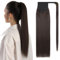 SEGOHAIR Pferdeschwanz Haarteil Echthaar Extensions Zopf 18(45cm) Clip in Extensions Echthaar Lang Glatt Echte Haare Extensions Echthaar Remy Dunkelstes Braun-90g