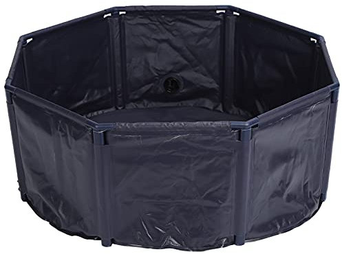 Paddling Pool for Dog Portable Dog Swimming Pool Foldable PVC Indoor and Outdoor Bathing Tub Bottom with Non-Slip Design for Dogs and Cats (L30/120cm)