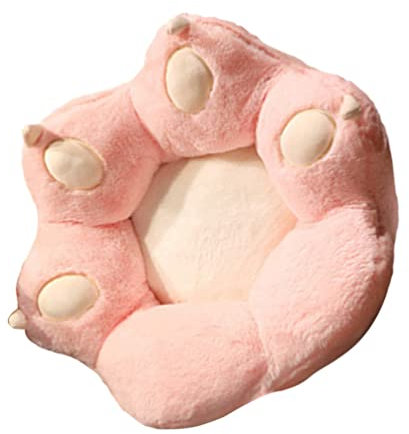 Happyyami Kawaii Paw Cushion for Office Home Adorable Cat Ear Comfortable Chair Mat for Boys and Girls Adults Stylish Carpet Protector for Bedroom Living Room Use