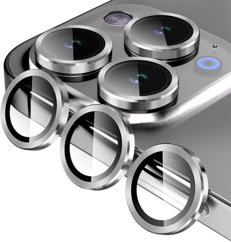 Jeluse für iPhone 16 Pro Max/iPhone 16 Pro/iPhone 15 Pro Max/iPhone 15 Pro/iPhone 14 Pro Max/iPhone 14 Pro Kameraschutz Kratzfest 9H Härte gehärtetes Glas Kameraschutz Ultra HD Klar