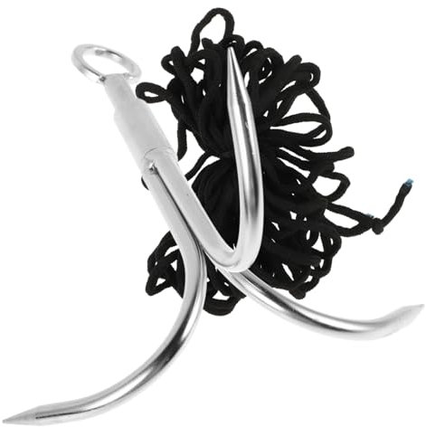 EXHUMKY Gancho De Claw Rescue De Acero Inoxidable Herramienta De Pesca y Escalada Gancho Grappling De Distancia Larga para Actividades Al Aire Diseño Sólido y Versátil