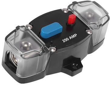 Hihaha DC 12–24 V 250 Amp Auto LKW Leitungsschutzschalter Audio Inline-Sicherungshalter Langlebiges Material