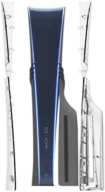 Plaque de protection pour PS5 Pro Disc&Digital Edition,Plaque de remplacement latérale anti-rayures pour Playstation 5 Pro,Panneau de protection pour console Accessoires (Transparent,Disc Edition)