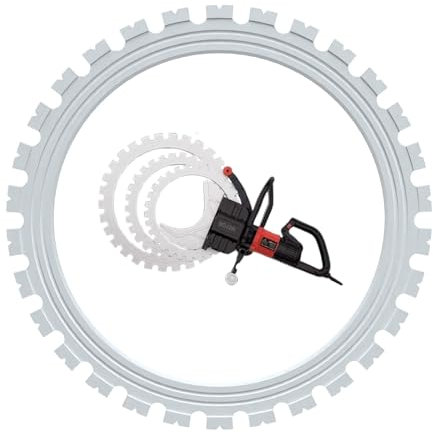Lame De Scie Annulaire Spéciale Pour Béton, Profondeur De Coupe 300 Mm/400 Mm/500 Mm, Accessoires Pour Machines De Découpe De Béton Toroïdal, Pour Béton Dur/armé, Panneaux Préfabriqués