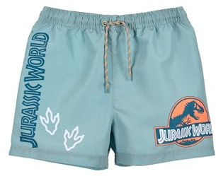 Jurassic World Traje de baño para niños, pequeños regalos para niños, pantalones cortos, traje de baño al aire libre, juguete de dinosaurio, dinosaurio, pantalones cortos de natación imprescindibles